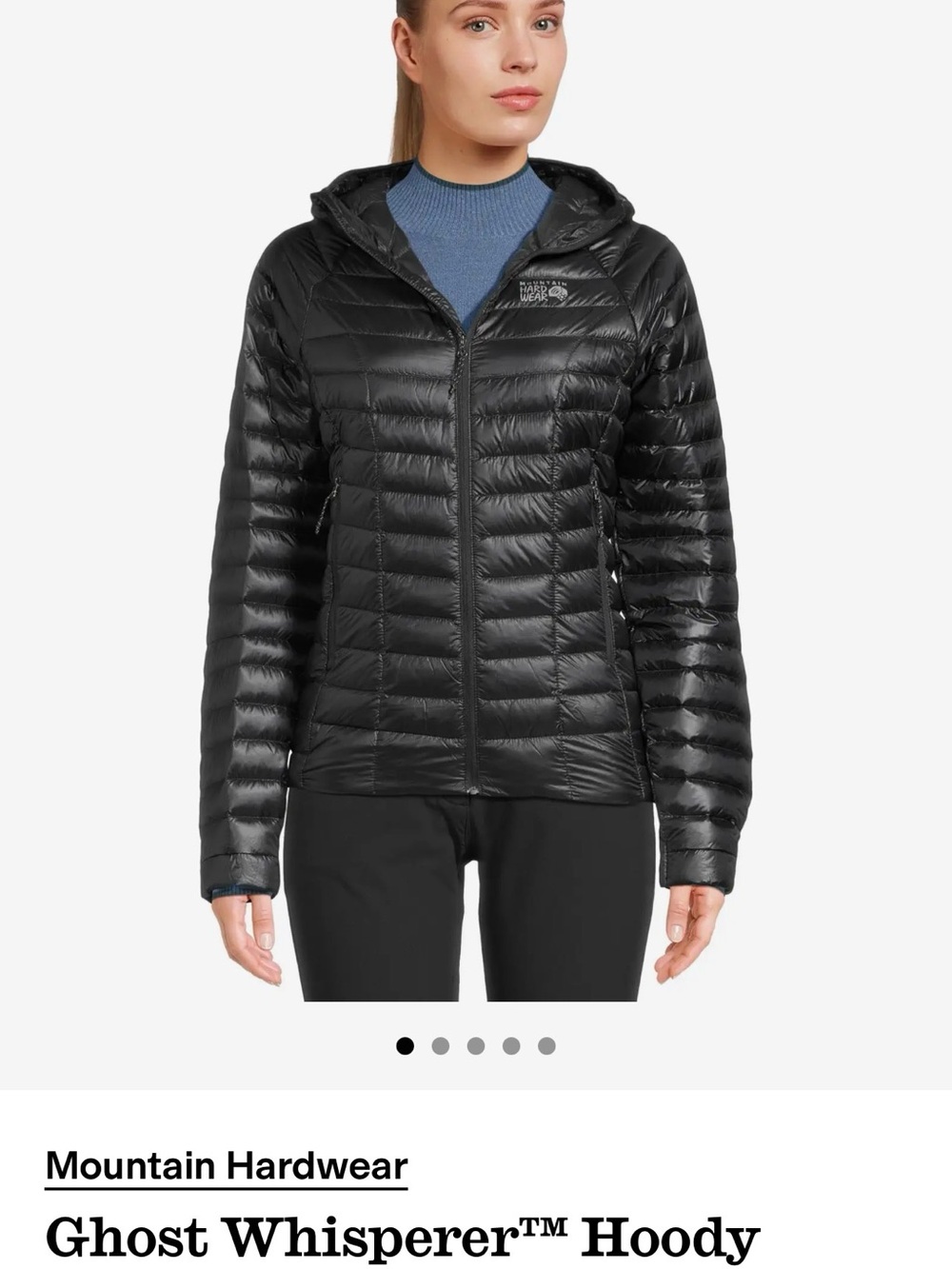 Mountain Hardwear Black Ghost Whisperer™ Hooded Puffer Jacket